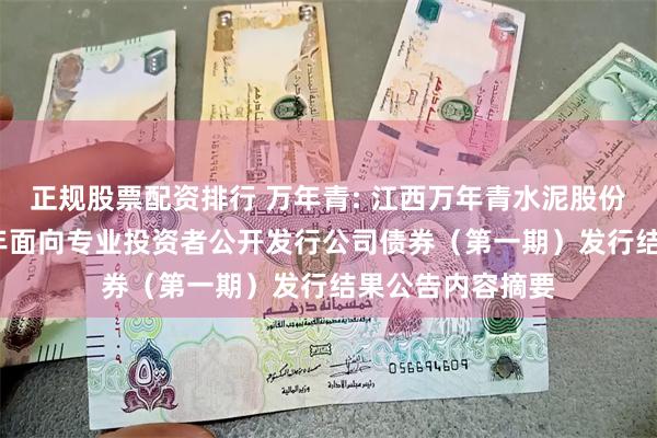 正规股票配资排行 万年青: 江西万年青水泥股份有限公司202