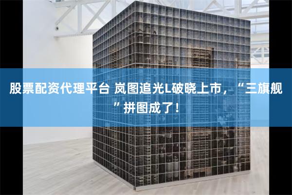 股票配资代理平台 岚图追光L破晓上市，“三旗舰”拼图成了！